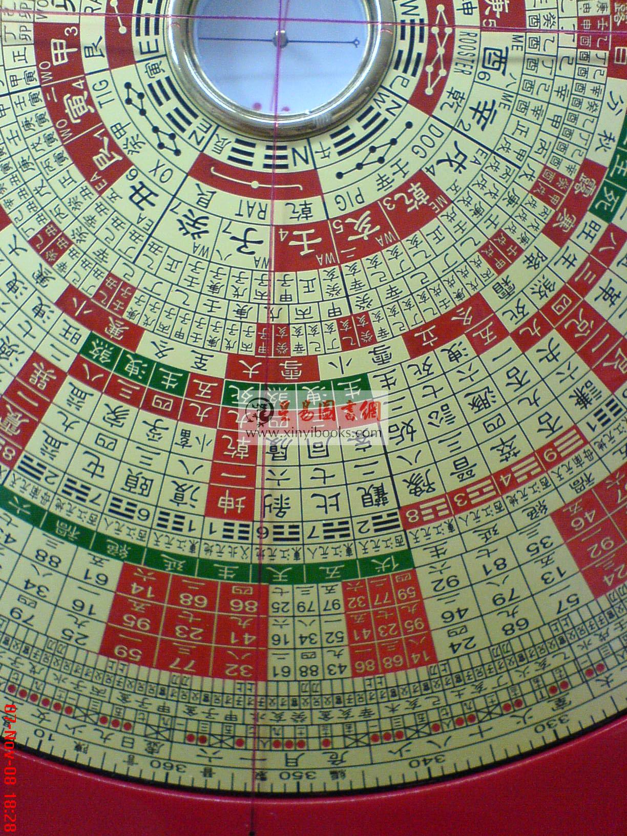 台湾日星堂：八寸六分彩色特级电木玄空大卦星运盘